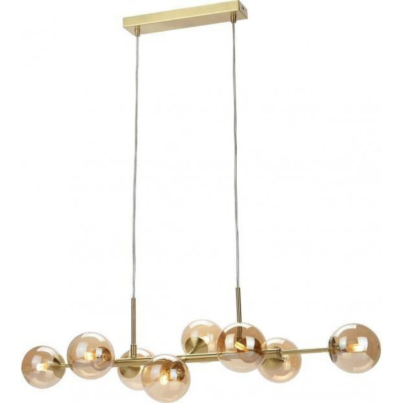 Italux Lampa wisząca Italux Szklana LAMPA wisząca ERIMIDA PND-2244-8A-GD Italux modernistyczny ZWIS molekuły kule balls złote