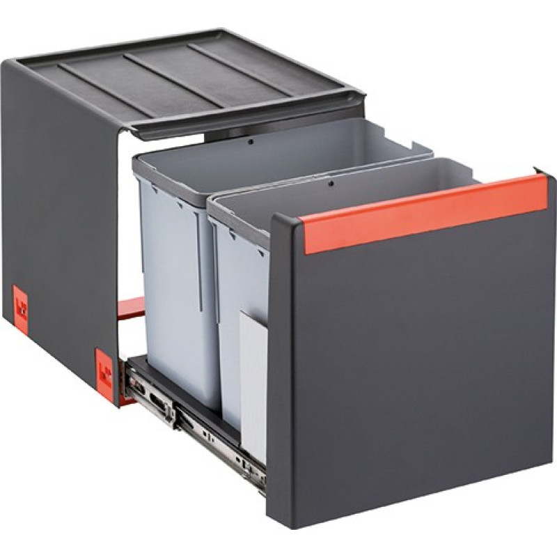 Franke Šiukšliadėžė FRANKE Cube 40, automatinis atidarymas, 2x14l, 134.0039.332
