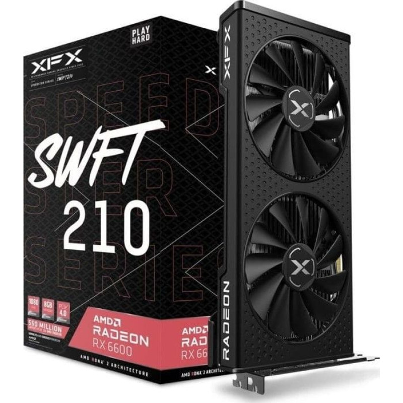 XFX Karta graficzna XFX Radeon RX 6600 Speedster SWFT 210 Core Gaming 8GB GDDR6 (RX-66XL8LFDQ)