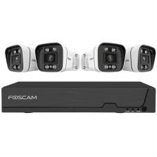 Foscam FN9108E-B4-2T Überwachungskameraset 4 Kameras mit Recorder Weiß