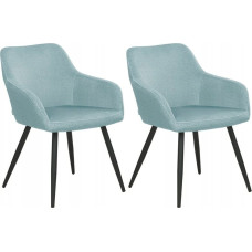 Beliani Zestaw 2 krzeseł do jadalni jasnoniebieski CASMALIA