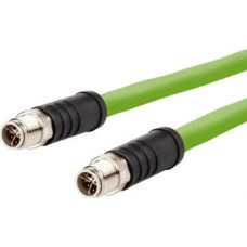 Triton METZ CONNECT Kabel połączeniowy M12 męski - M12 męski, 8-stykowy z kodem X, prosty-prawy, moment obrotowy, 10 m
