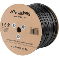 Lanberg Kabel instalacyjny FTP KAT.5E, Żelowany, 305m (LCF5-30CU-0305-BK)