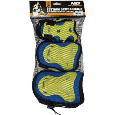 Nils Extreme Plaukstu, elkoņu un ceļgalu aizsargu komplekts H716 SIZE L NAVY BLUE-LIME PROTECTORS SET NILS EXTREME