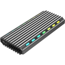 Gembird EE2280-U3C-03 USB 3.1 enclosure for M.2 NVMe drives, RGB, aluminum