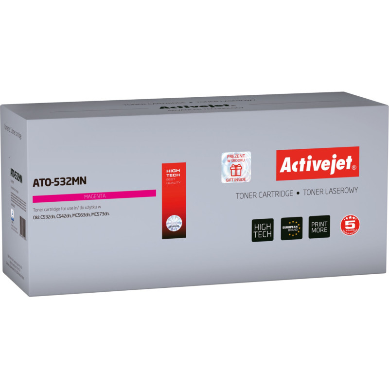 Activejet ATO-532MN toner (replacement for OKI 46490402; Supreme; 1500 pages; magenta)