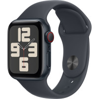 Apple Watch SE GPS + Cellular 40 mm Midnight Aluminium Case with Midnight Sport Band - S/M