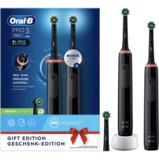 Braun Oral-B Pro 3 3900 Elektrische Zahnbürste inkl. 2 Handstück Black 760215