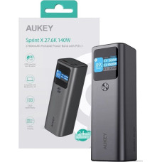 Aukey PB-Y45 Mini Power Bank 27600mAh 140W QC PD 3.1 3xUSB PPS Smart Digital Display Black