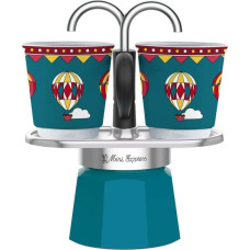 Bialetti Mini Express Winter Wonderland 2TZ coffee machine with two 90ml cups Multicolour