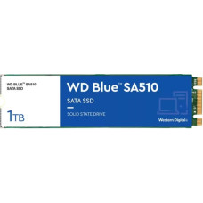 Western Digital SSD|WESTERN DIGITAL|Blue SA510|1TB|M.2|SATA 3.0|Write speed 520 MBytes/sec|Read speed 560 MBytes/sec|2.38mm|TBW 400 TB|MTBF 1750000 hours|WDS100T3B0B