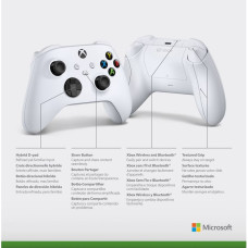 Microsoft Xbox Wireless Controller White Gamepad Xbox Series S,Xbox Series X,Xbox One,Xbox One S,Xbox One X Analogue / Digital Bluetooth/USB