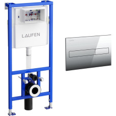 Laufen Potinkinis WC rėmas su mygtuku Laufen Dual Flush, H8946650000001 + H8956610040001 chrom