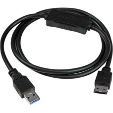 Startech Kabel USB StarTech USB-A - eSATA 1 m Czarny (USB3S2ESATA3)