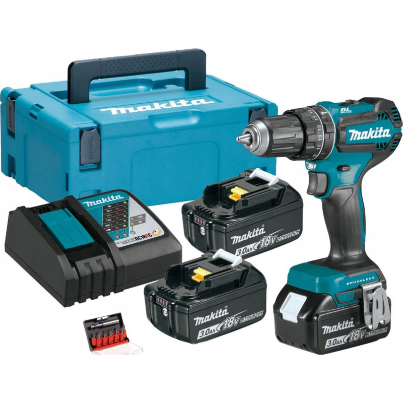 Makita Wiertarko-wkrętarka Makita DHP485RF3J 18 V 3 x akumulator 3 Ah