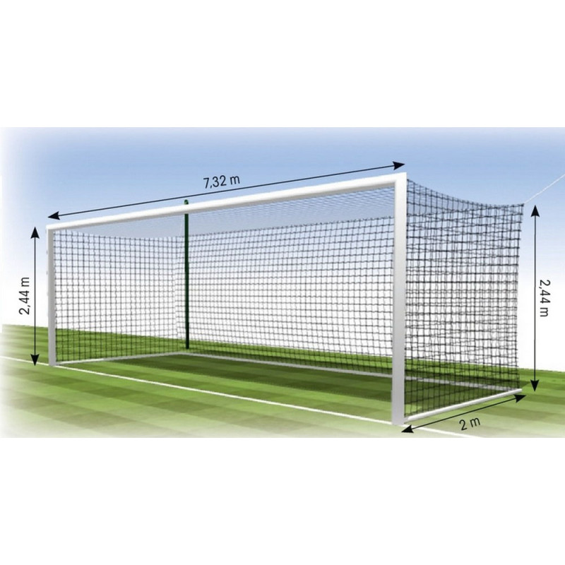 Tremblay Futbola tīkls TREMBLAY FF1113E 7,32x2,44m, 3mm, dziļums 2m, 2gab