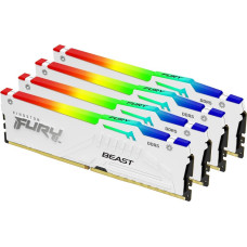 Kingston Technology FURY Beast 128GB 5600MT/s DDR5 CL40 DIMM (Kit of 4) White RGB XMP