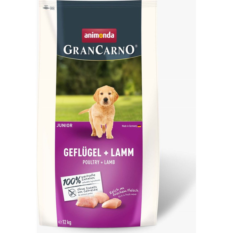 Animonda Gran Carno Junior Poultry with Lamb - dry dog ​​food - 12 kg