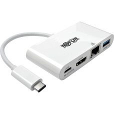 Eaton Adapter USB Eaton Wieloportowy adapter USB-C HDMI, port USB 3.2 Gen 1, Gigabit Ethernet, ładowanie PD 60 W, HDCP U444-06N-HGU-C Biały