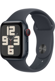 Apple Watch SE 2 GPS + Cellular 40mm Sport Band M/L, midnight (MRGA3ET/A)