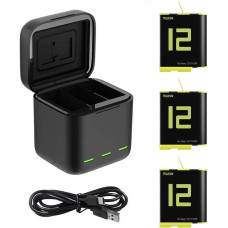 Telesin 3-slot charger box Telesin for GoPro Hero 9 / Hero 10 / 11/ 12 + 3 batteries (GP-BNC-902-B)