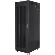 Lanberg Standing rack cabinet 19 inches 27U 800x1200 black perforated door LCD FLAT PACK