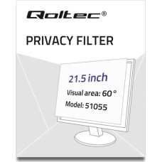 Qoltec Filtr Qoltec prywatyzujący RODO | 21.5'' | 16:9