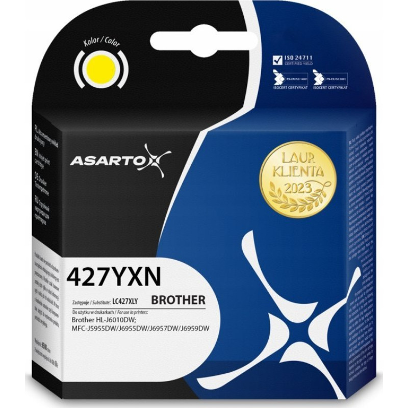 Asarto Tusz Asarto Tusz Asarto do Brother 427YXN| LC427XLY | 5000 str. | yellow