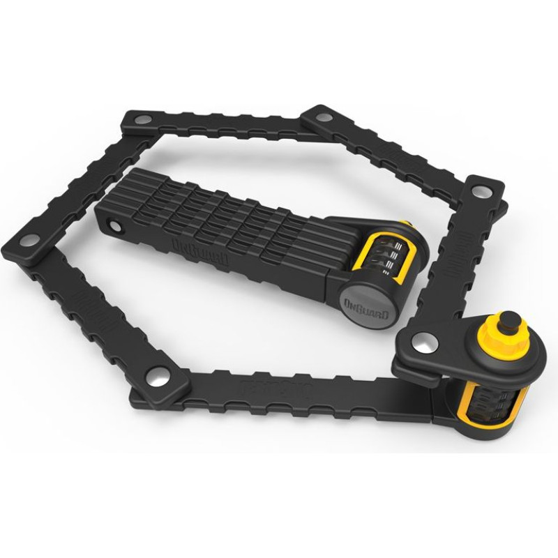 Onguard Zapięcie rowerowe Link Plate Lock K9 Combo 8116C żółto-czarne (ONG-8116C)