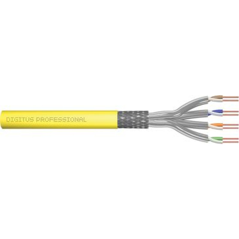 Digitus Przewód instalacyjny S-FTP, Cat7A, 1000m, żółty (DK-1743-A-VH-10)
