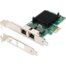 Digitus Kabelis Digitus  
        
     Gigabit Ethernet PCI Express Card, 2-port 32-bit, low profile bracket, Intel chipset DN-10132