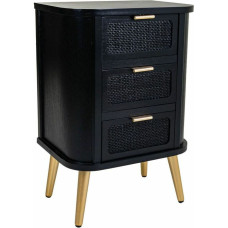 Alexandra House Living Nightstand Alexandra House Living Black Golden 35 x 72 x 50 cm