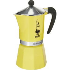 Bialetti Italian Coffee Pot Bialetti Rainbow Yellow Metal 6 Cups