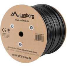 Lanberg Cable LAN UTP KAT-6 305M wire outdoor gel CU fluke passed, black