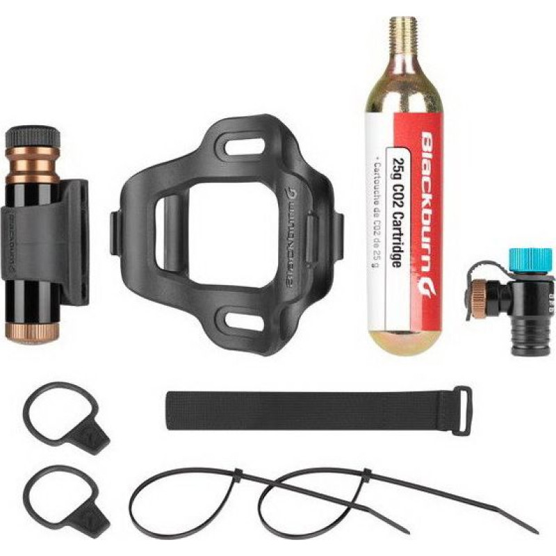 Blackburn Zestaw naprawczy + pompka ręczna CO2 BLACKBURN PRO PLUGGER CO2 TIRE REPAIR KIT czarny