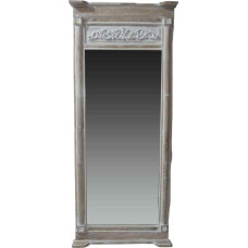 Home Esprit Wall mirror Home ESPRIT White Natural Romantic 87,6 x 9,5 x 203 cm