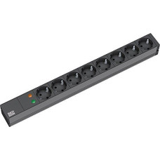 Bachmann Listwa zasilająca Bachmann Bachmann 19 inch multiple socket 8fold with overload protection, without switch black - 19.07.1180