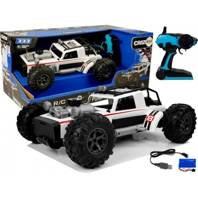 Lean Sport Auto Buggy Zdalnie Sterowany 1:12 2.4G Biały 20 km/h Para Wodna