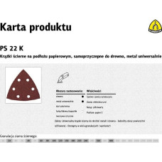 Klingspor K.PAPIER TRÓJKĄT PS22K P150 GLS15 K146336