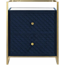 Dkd Home Decor Nightstand DKD Home Decor 60 x 35 x 74 cm Crystal Blue Golden