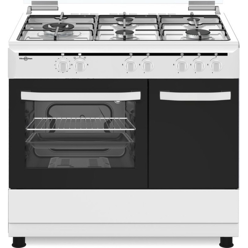 Vitrokitchen Gas Cooker Vitrokitchen CB961PBB    BUT