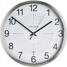 Unilux Unilux Outdoor, Wall, Quartz clock, Round, Grey, Stainless steel, Glass