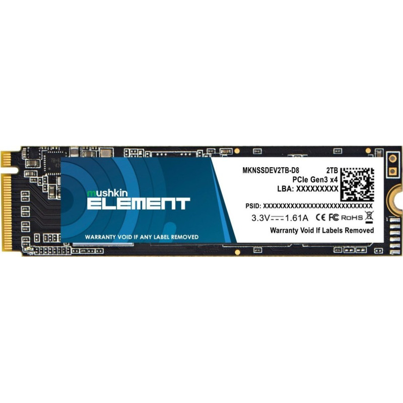 Mushkin Dysk SSD Mushkin Element 2TB M.2 2280 PCI-E x4 Gen3 NVMe (MKNSSDEV2TB-D8)