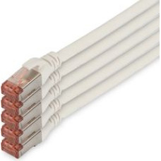 Digitus Patchcord CAT5e, S-FTP, 10m, 5 sztuk (DK-1644-100-WH-5)