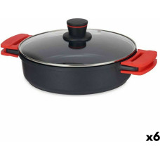 Kinvara Casserole with lid 28 x 7,5 cm Black Aluminium (6 Units)