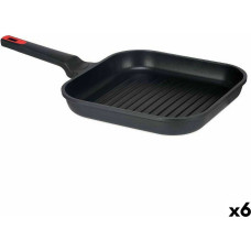 Kinvara Grill pan with stripes 28 x 28 cm Aluminium (6 Units)