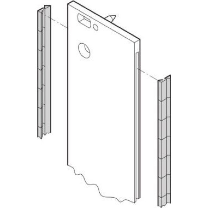 Schroff SCHROFF Zestaw osłon EMC ze stali nierdzewnej na panel przedni, 6 HU, 10 szt.