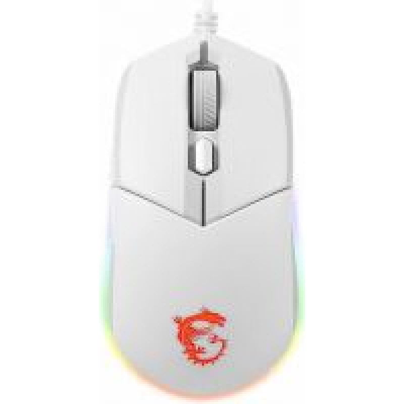 MSI Clutch GM11 Optical, RGB LED light, White, Gaming Mouse, 1000 Hz