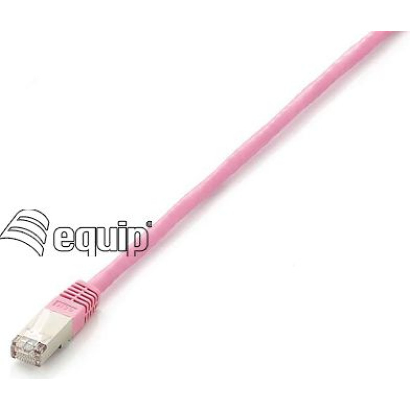 Equip Patchcord Cat6, S/FTP, 10m, różowy (605586)