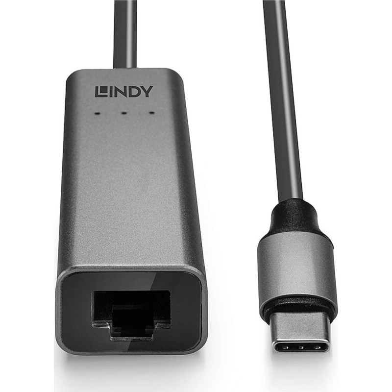 Lindy Adapter USB Lindy 43314 USB-C - RJ45 Szary  (43314)